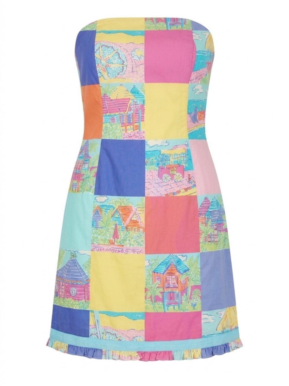 Lilly Pulitzer Moxie Multi Compass Patch Resort Vintgae Dress - size 2